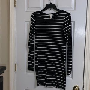Black and White stripped dress